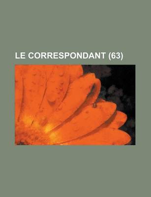 Book cover for Le Correspondant (63)