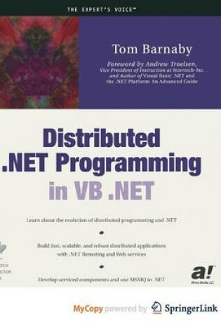 Cover of Distributed .Net Programming in VB .Net