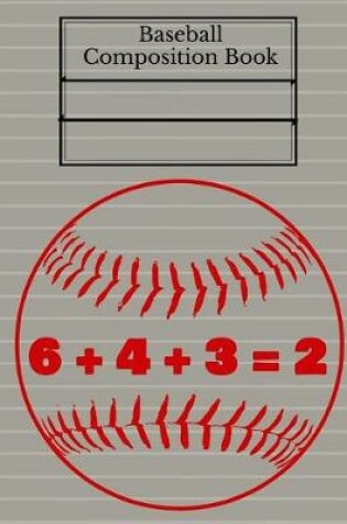 Cover of Baseball Double Play Composition Book - Wide Rule