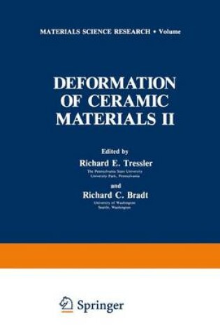 Cover of Deformation of Ceramic Materials II