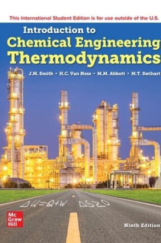 Cover of Introduction to Chemical Engineering Thermodynamics ISE