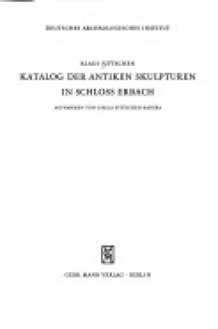 Cover of Katalog Der Antikenskulpturen in Schloss Erbach