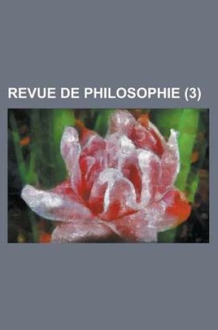 Cover of Revue de Philosophie (3)