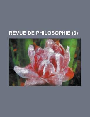 Book cover for Revue de Philosophie (3)