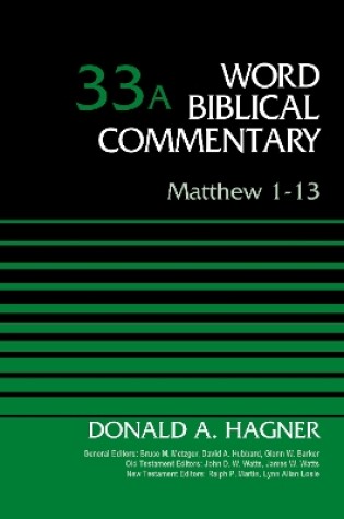 Cover of Matthew 1-13, Volume 33A