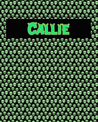 Book cover for 120 Page Handwriting Practice Book with Green Alien Cover Callie