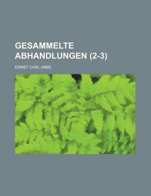 Book cover for Gesammelte Abhandlungen (2-3)