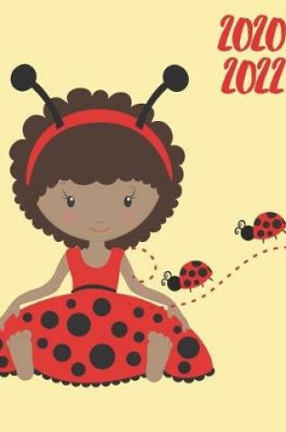 Cover of 2020-2022 Three 3 Year Planner Lady Bug Girls Monthly Calendar Gratitude Agenda Schedule Organizer