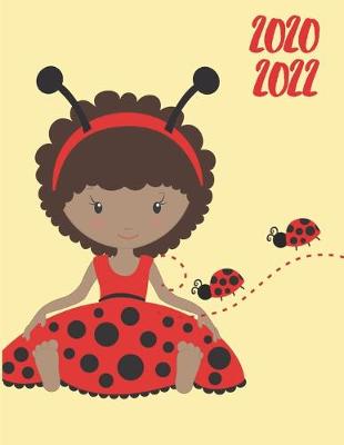 Book cover for 2020-2022 Three 3 Year Planner Lady Bug Girls Monthly Calendar Gratitude Agenda Schedule Organizer