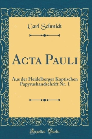 Cover of ACTA Pauli