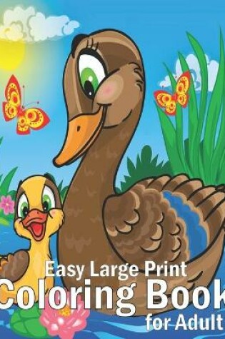 Cover of Easy Large Print Coloring Book for Adults