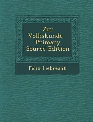 Book cover for Zur Volkskunde