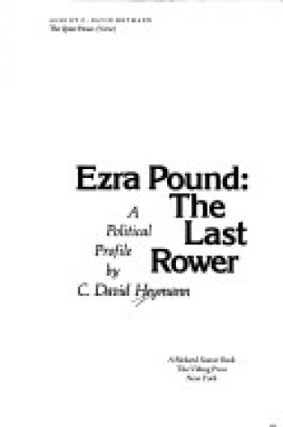 Cover of Ezra Pound