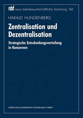 Cover of Zentralisation und Dezentralisation