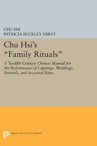 Cover of Chu Hsi's Family Rituals