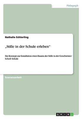 Cover of "Stille in der Schule erleben