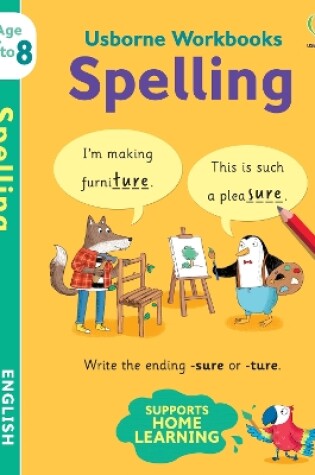 Cover of Usborne Workbooks Spelling 7-8