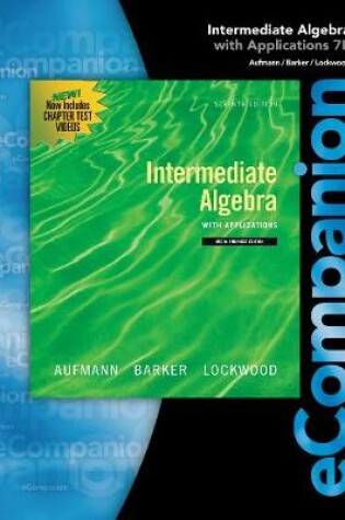 Cover of eCompanion for Aufmann/Lockwood's Intermediate Algebra