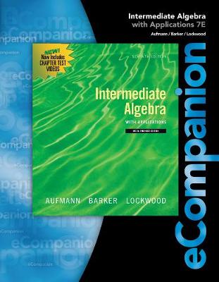 Book cover for eCompanion for Aufmann/Lockwood's Intermediate Algebra