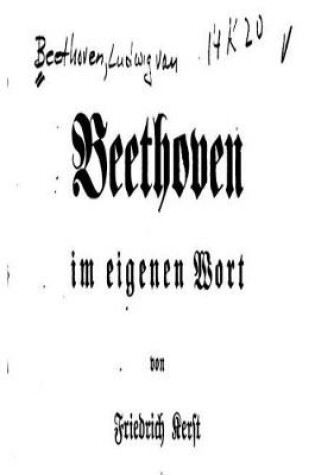 Cover of Beethoven Im Eigenen Wort