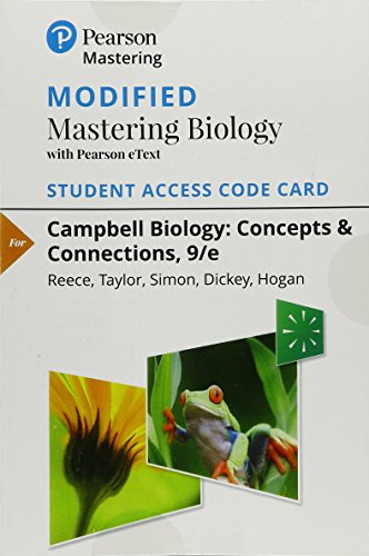 Book cover for Modified Mastering Biology with Pearson Etext -- Standalone Access Card -- For Campbell Biology