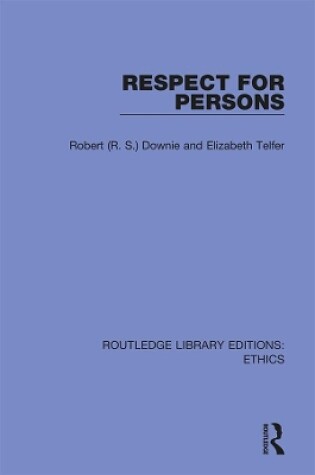 Cover of Respect for Persons