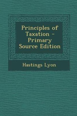 Cover of Principles of Taxation