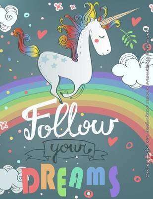 Book cover for Cute Unicorn Rainbow 2016 Monthly Planner