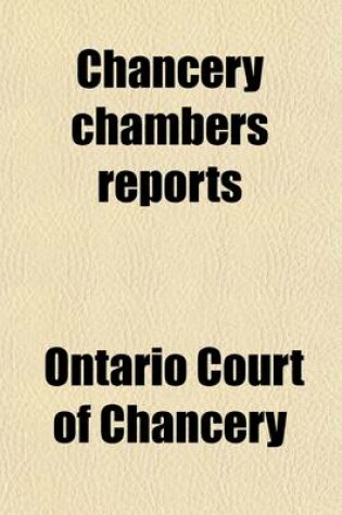 Cover of Chancery Chambers Reports (Volume 2)