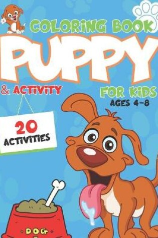 Cover of Puppy Coloring Book for Kids ages 4-8