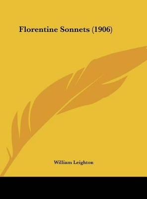 Book cover for Florentine Sonnets (1906)