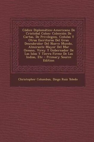 Cover of Codice Diplomatico-Americano de Cristobal Colon