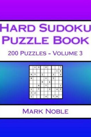 Cover of Hard Sudoku Puzzle Book Volume 3