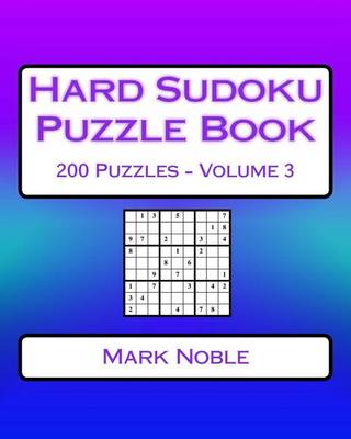 Book cover for Hard Sudoku Puzzle Book Volume 3