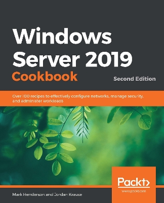 Book cover for Windows Server 2019 Cookbook