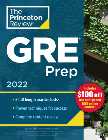 Book cover for Princeton Review GRE Prep, 2022