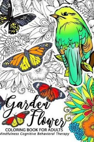 Cover of Garden Flower Adults Coloring Book