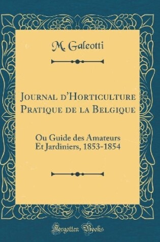 Cover of Journal d'Horticulture Pratique de la Belgique