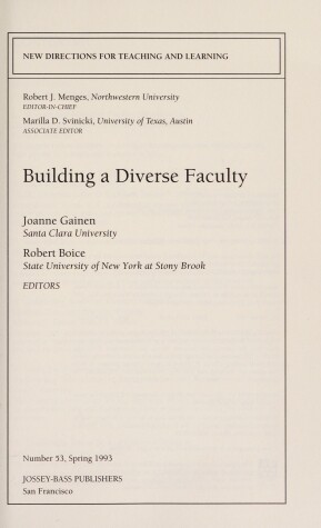 Book cover for Building Diverse Faculty 53