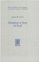 Cover of Adoption as Sons of God