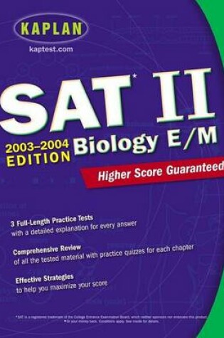 Cover of Sat II Biology E/m 2003-2004