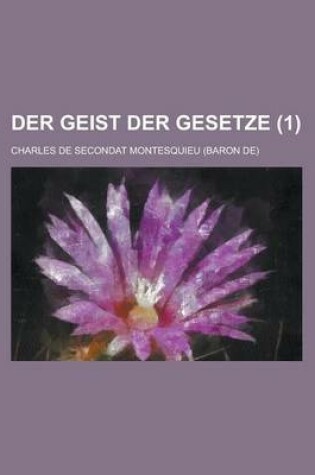 Cover of Der Geist Der Gesetze (1)