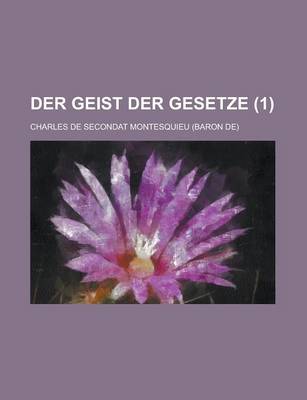 Book cover for Der Geist Der Gesetze (1)