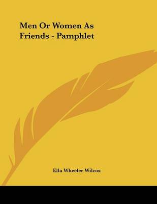 Book cover for Men or Women as Friends - Pamphlet