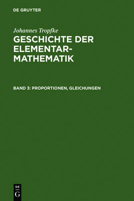 Cover of Proportionen, Gleichungen