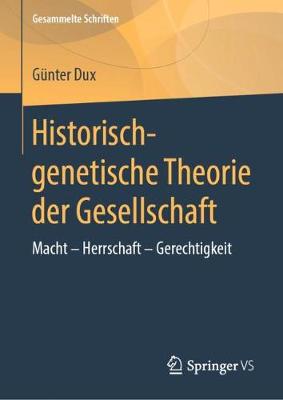 Cover of Historisch-genetische Theorie der Gesellschaft