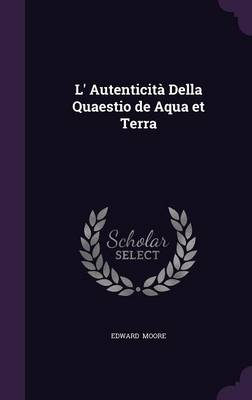 Book cover for L' Autenticita Della Quaestio de Aqua Et Terra