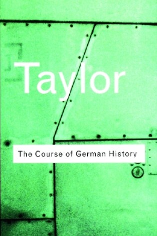 Cover of The Course of German History