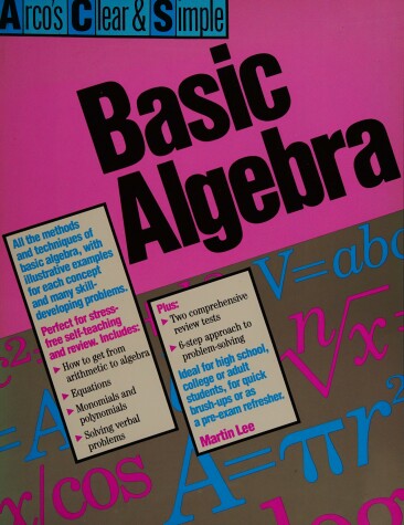 Book cover for Arco Clear and Simple Basic Algebra