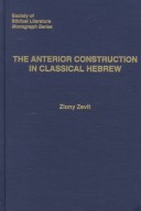 Book cover for The Anterior Construction in Classical Hebrew